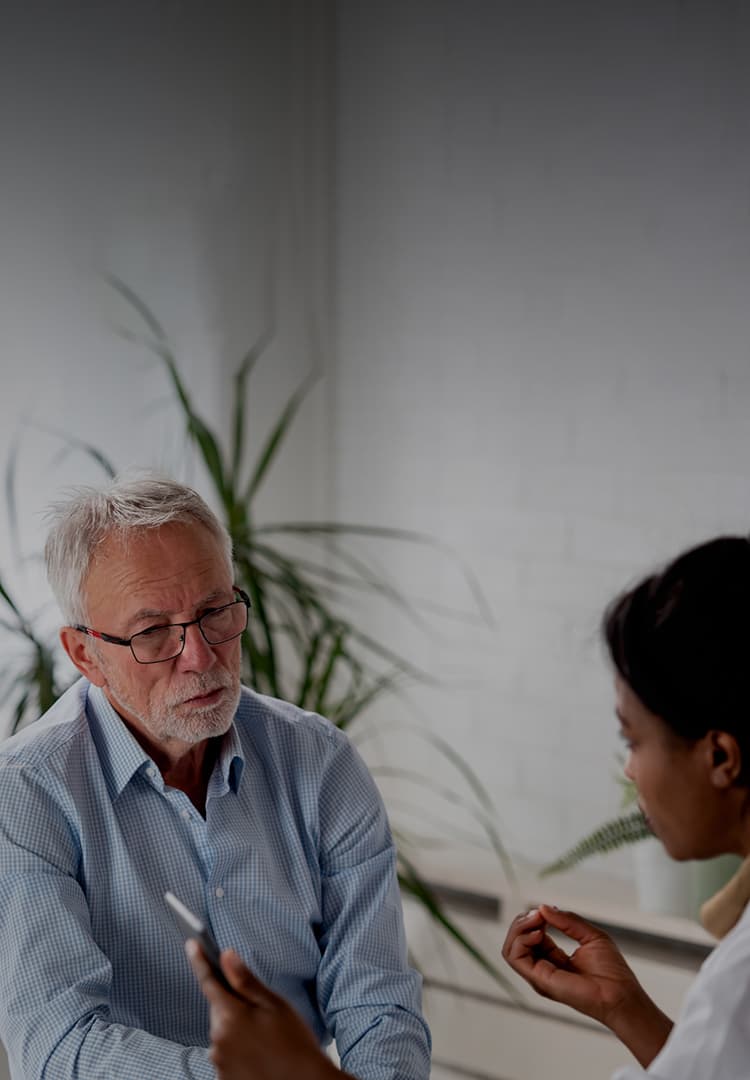 Doctor explaining treatment options to patient